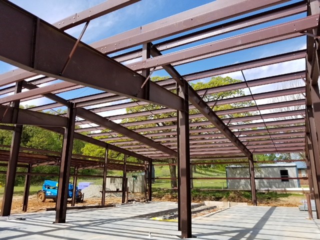 Image of steel frame building under construction.
