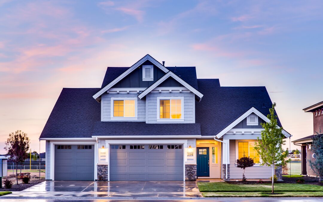 Stock photo of exterior of a residential home. Shows front of house.